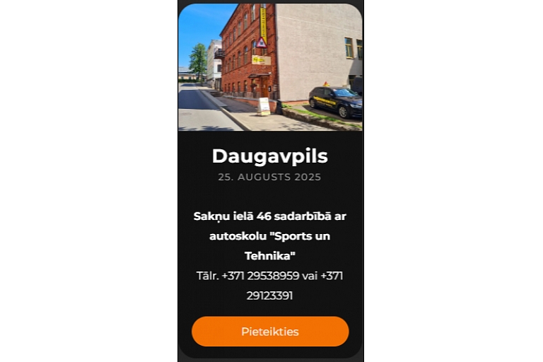 ADR autovadītāju kursi Daugavpilī