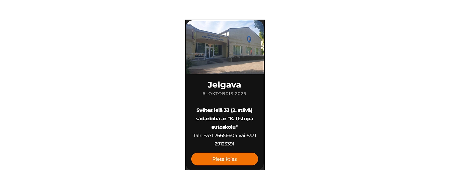 ADR autovadītāju kursi Jelgavā