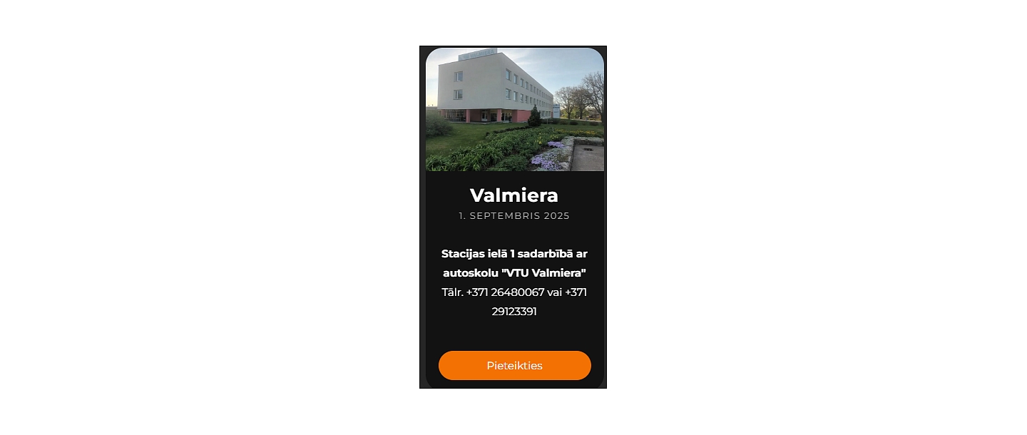 ADR autovadītāju kursi Valmierā