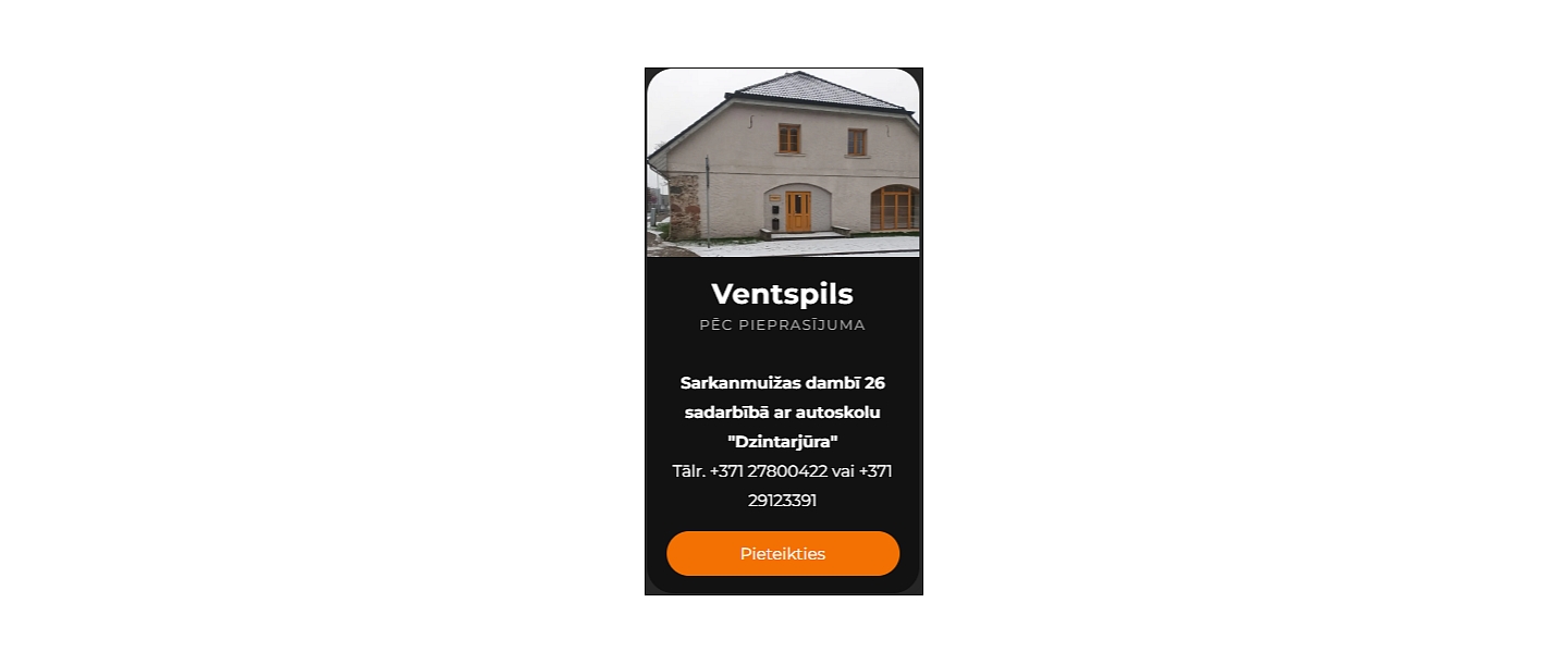 ADR driver courses in Ventspils