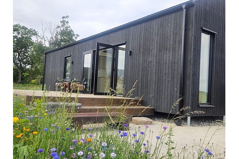 Black modular house