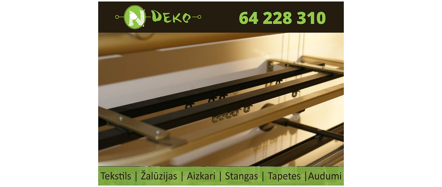 Curtain rails.