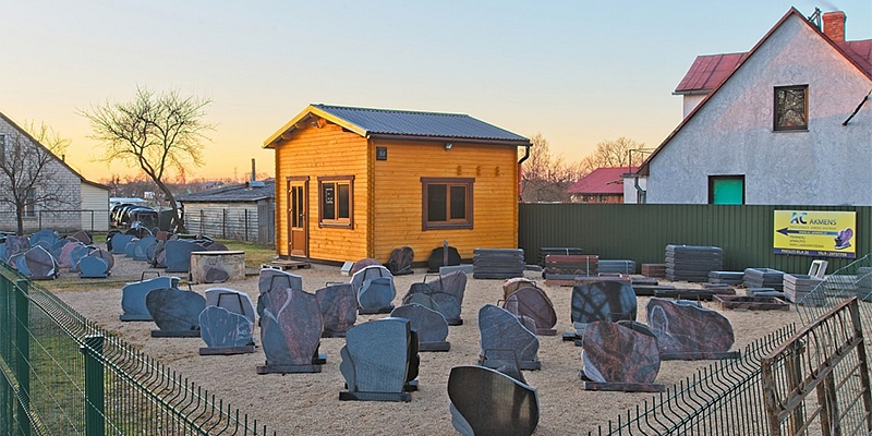 Production of gravestones and monuments