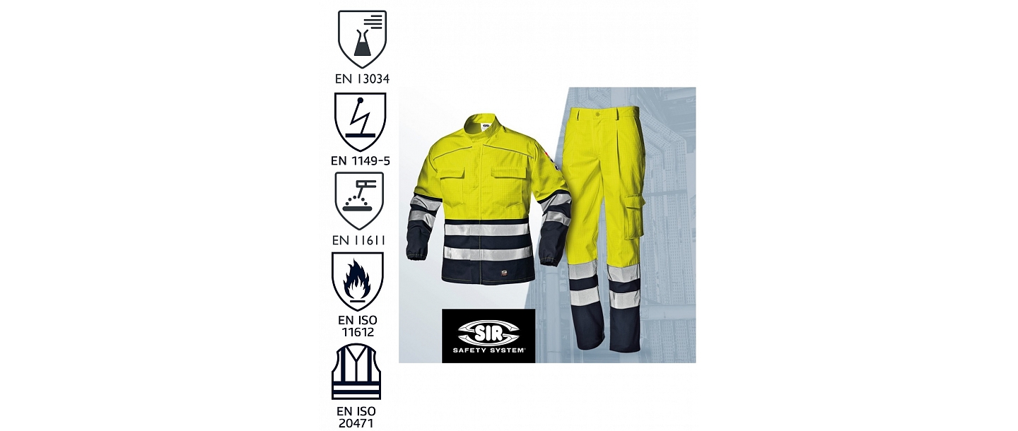 Antistatic workwear with reflectors