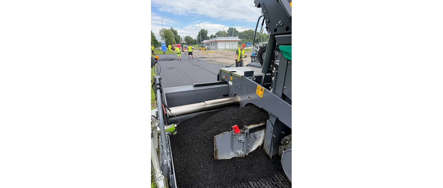 Resurfacing of asphalt in a parking lot