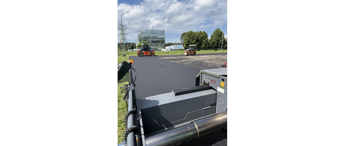 Resurfacing of asphalt in a parking lot