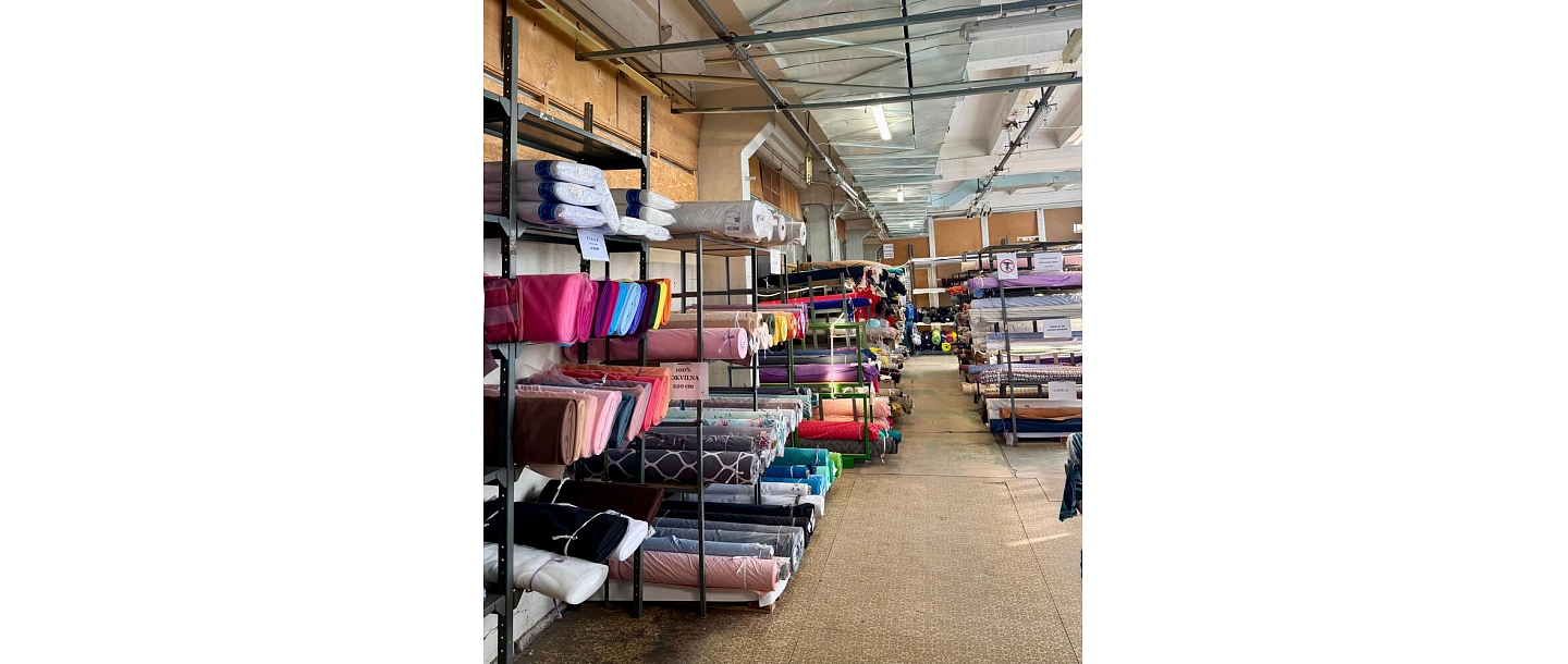 Wide assortment of fabrics and textile materials in Riga