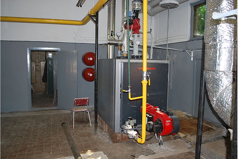Installation of heating boilers