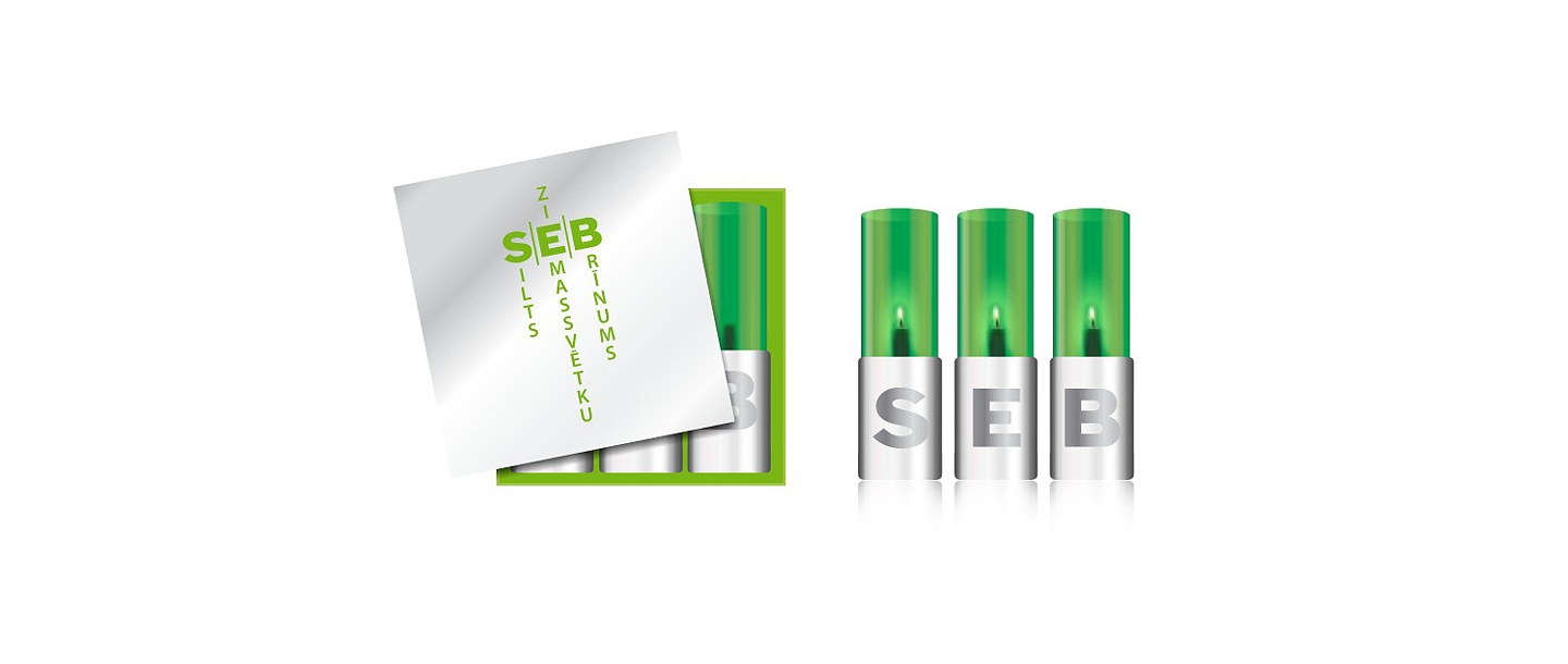 Sveces ar logo
