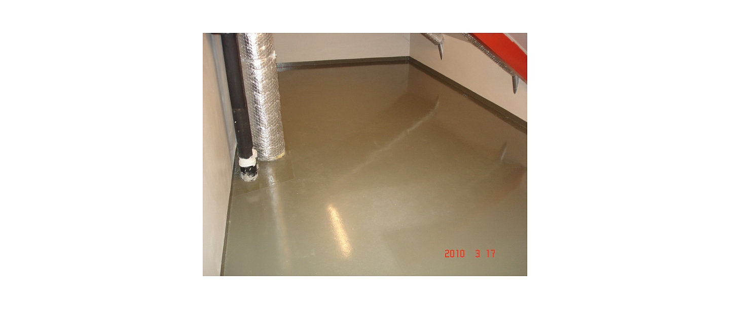 easy-to-maintain floor in technical rooms