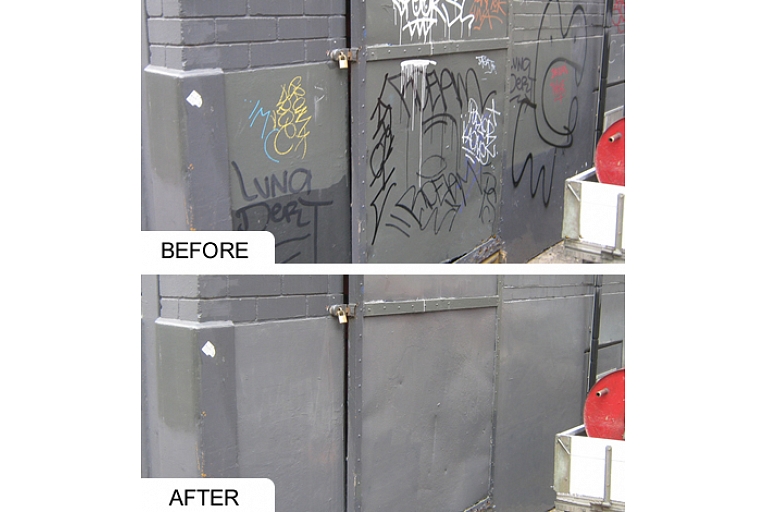 Grafiti krāsas, before and after, marine care baltic