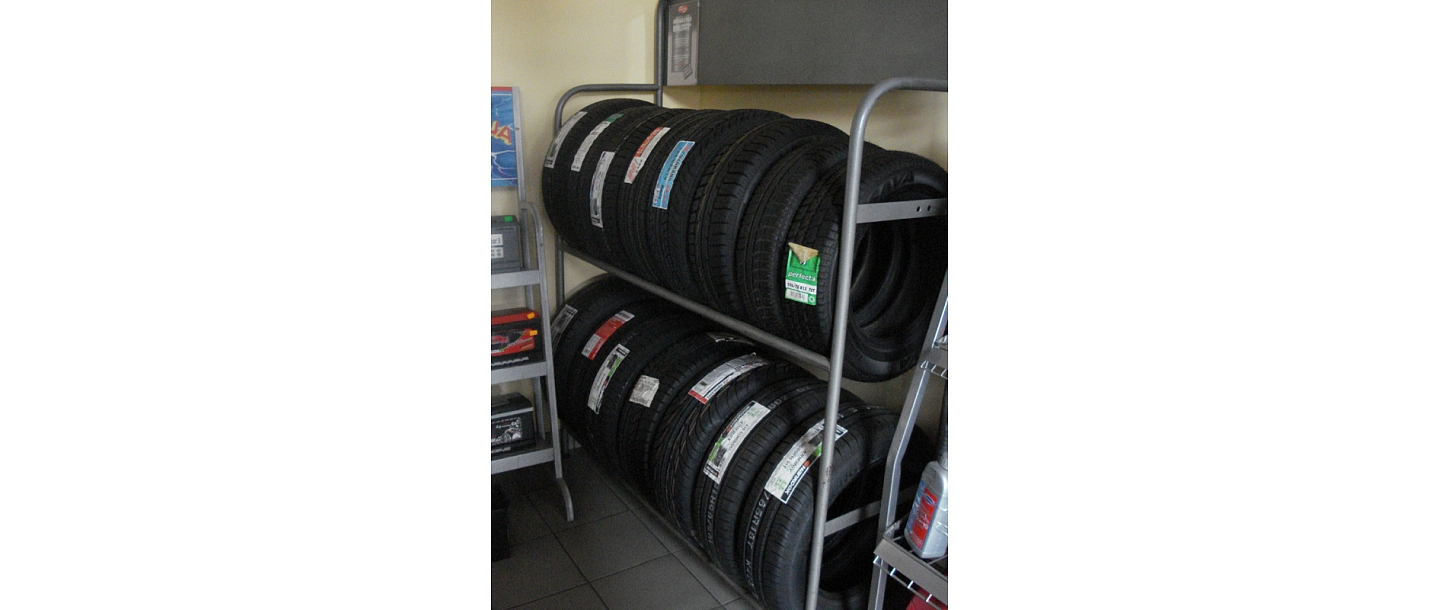Car tire storage in Preili