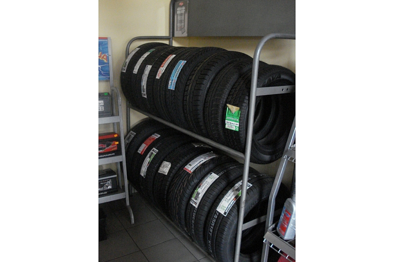 Car tire storage in Preili