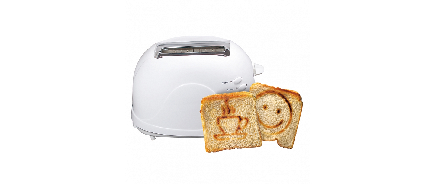 Toaster with logo