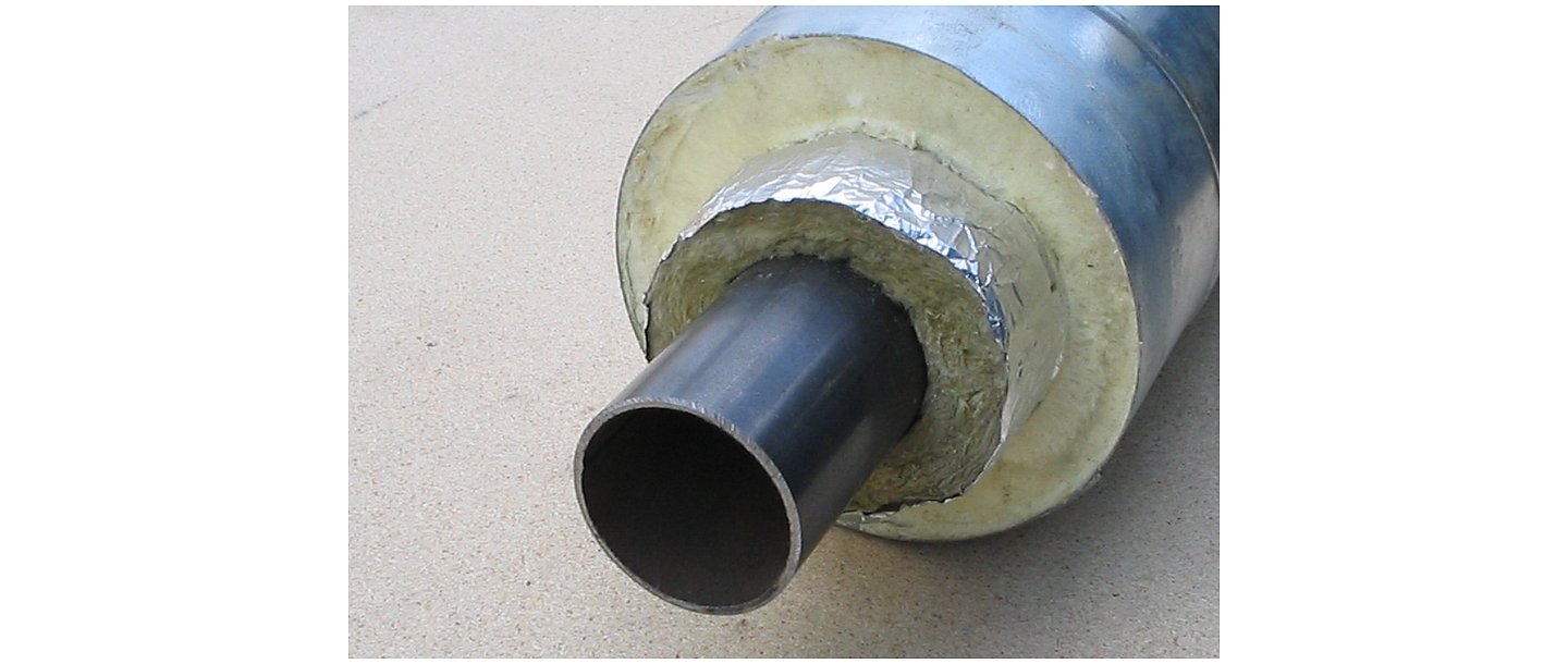 Industrially insulated pipes, insulated steel pipes with double-layer insulation