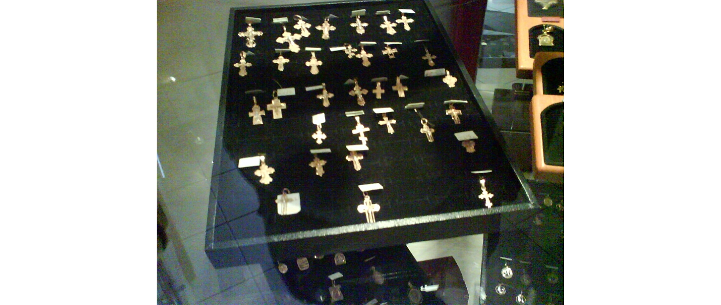 Gold and gilded crosses