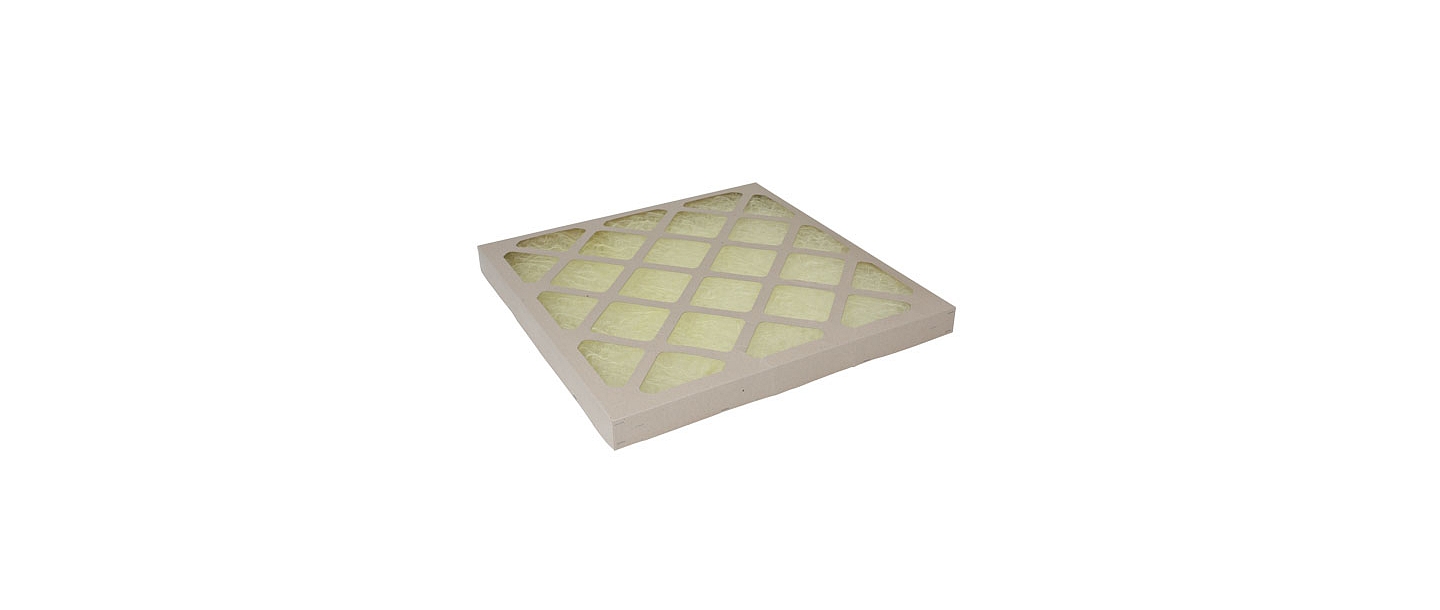 Panel filter with fiberglass material