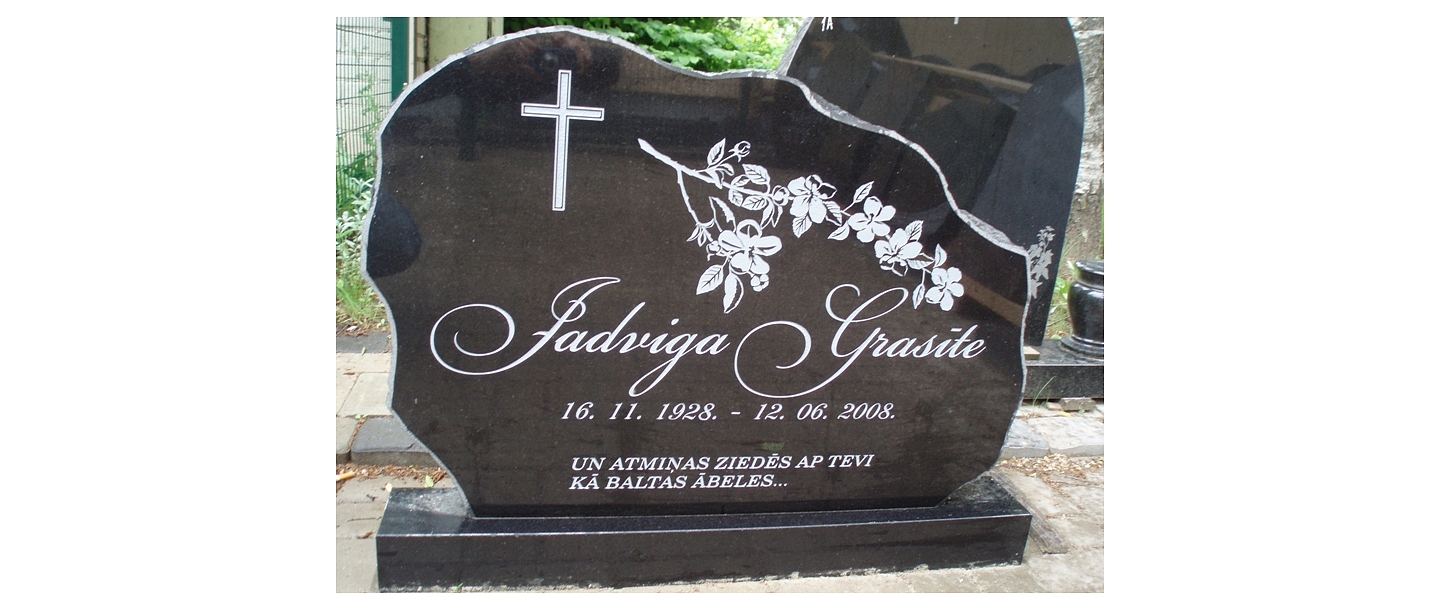 Stone processing, tombstones, grave stones