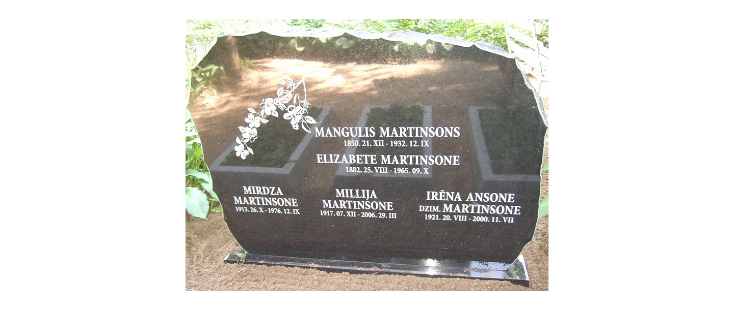 Stone processing, tombstones, grave stones