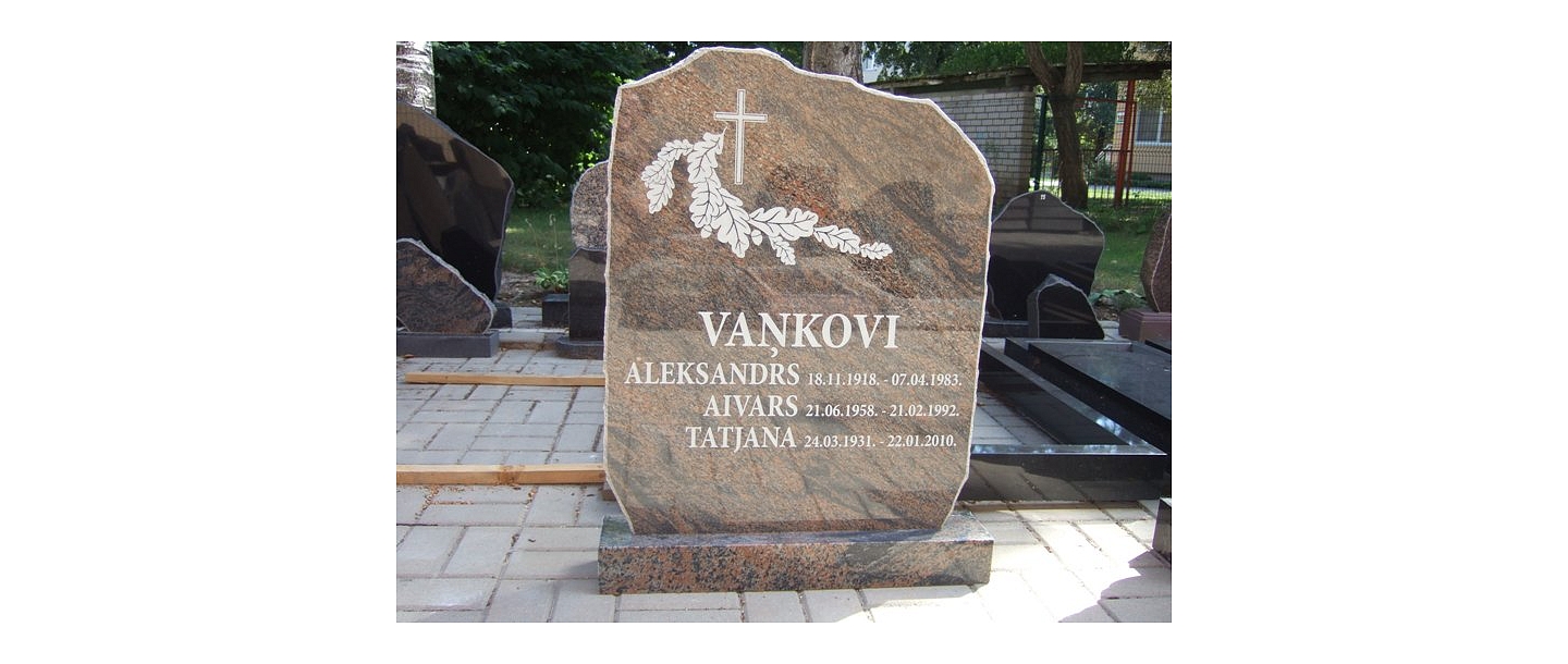 Stone processing, tombstones, grave stones