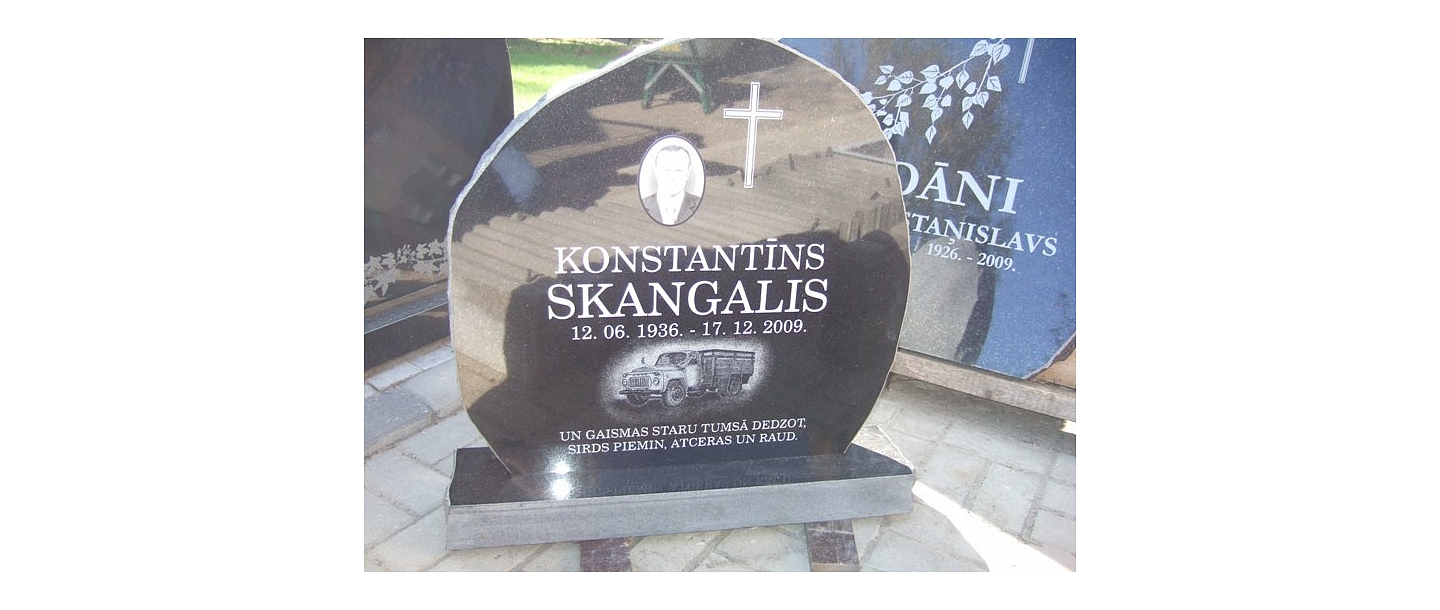 Stone processing, tombstones, grave stones
