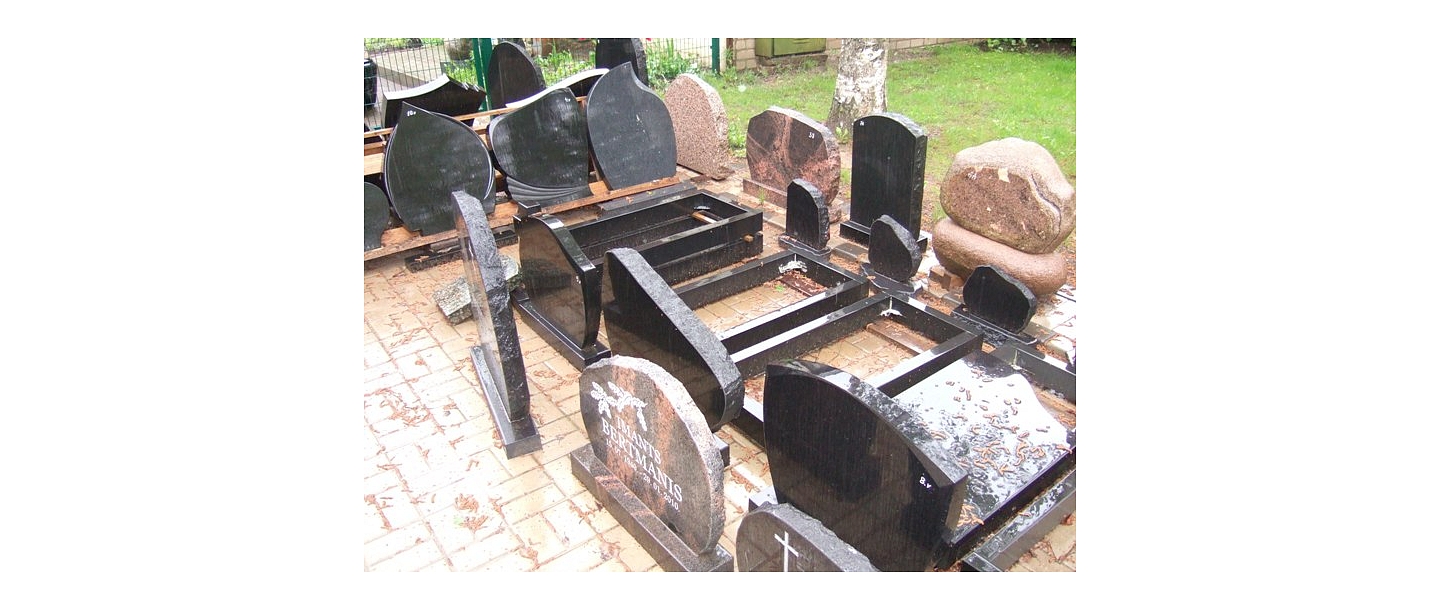 Stone processing, tombstones, grave stones
