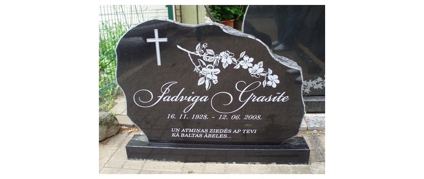 Stone processing, tombstones, grave stones