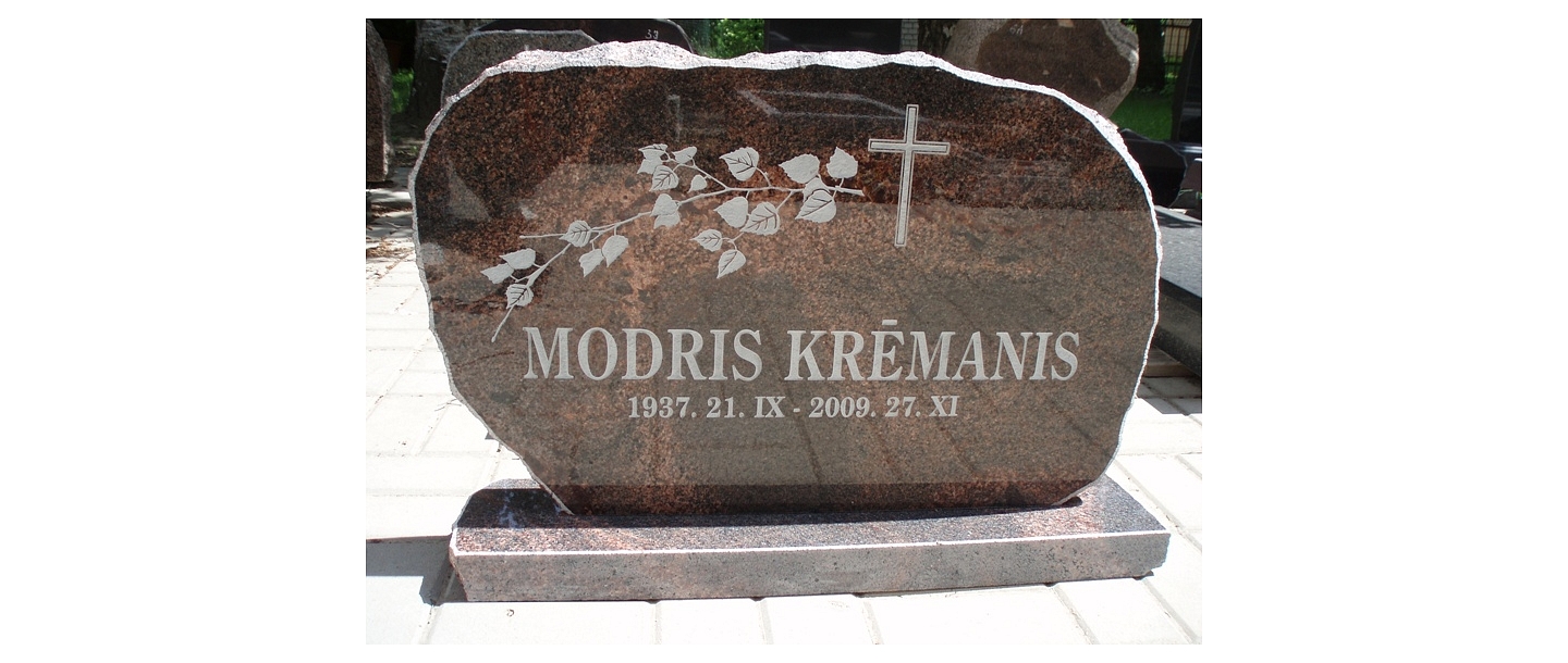 Akmens apstrāde, kapu pieminekļi, kapakmeņi