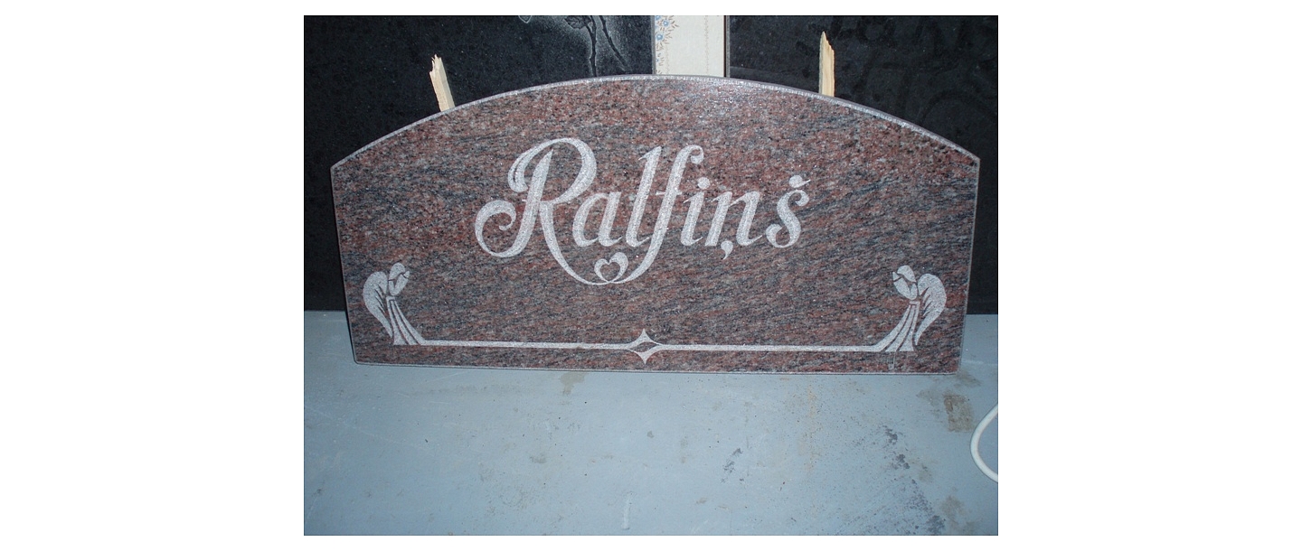 Stone processing, tombstones, grave stones