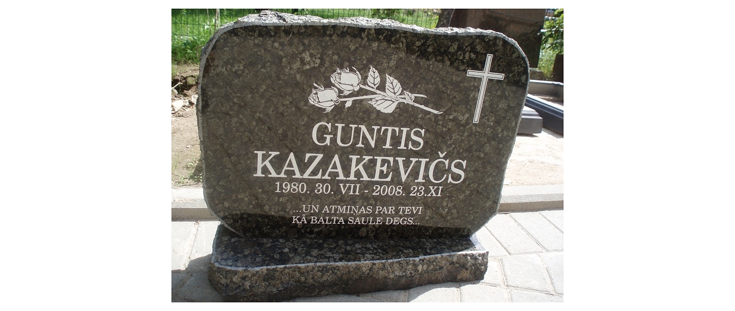 Stone processing, tombstones, grave stones