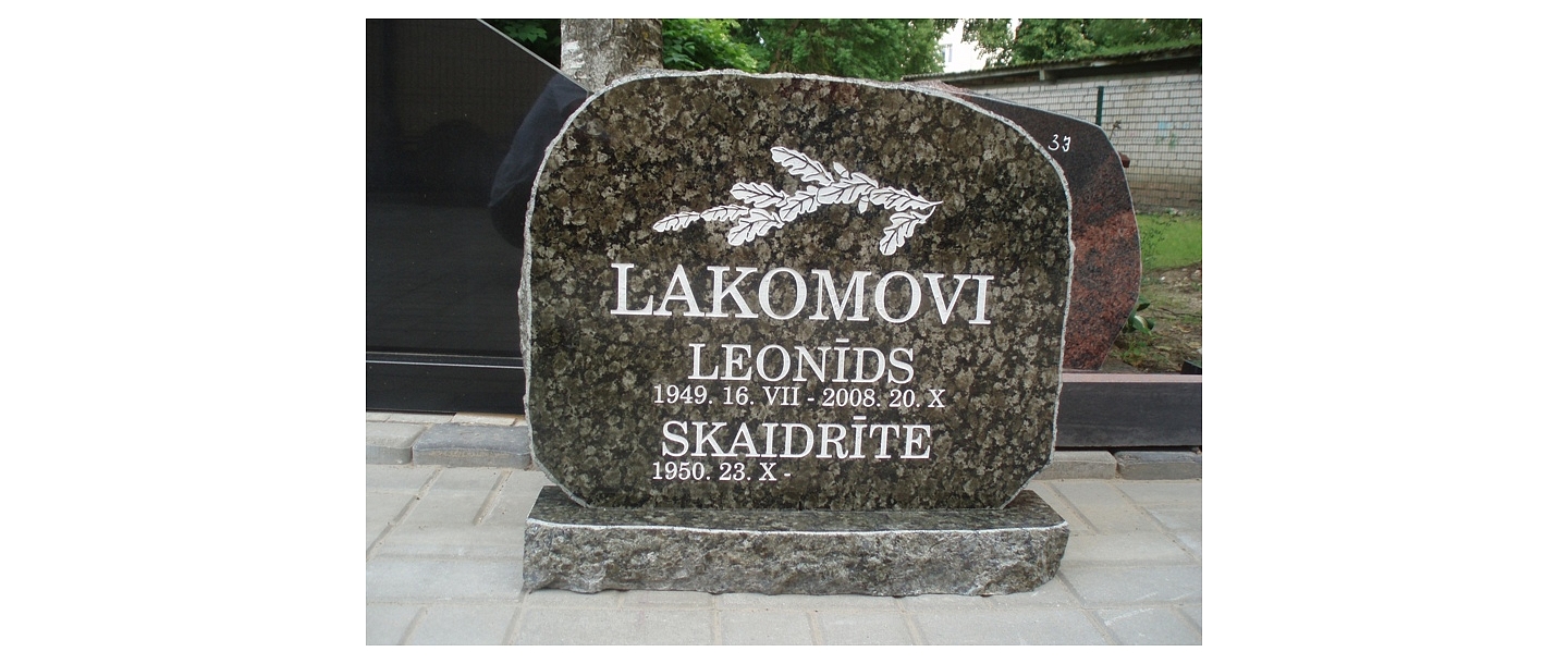 Stone processing, tombstones, grave stones