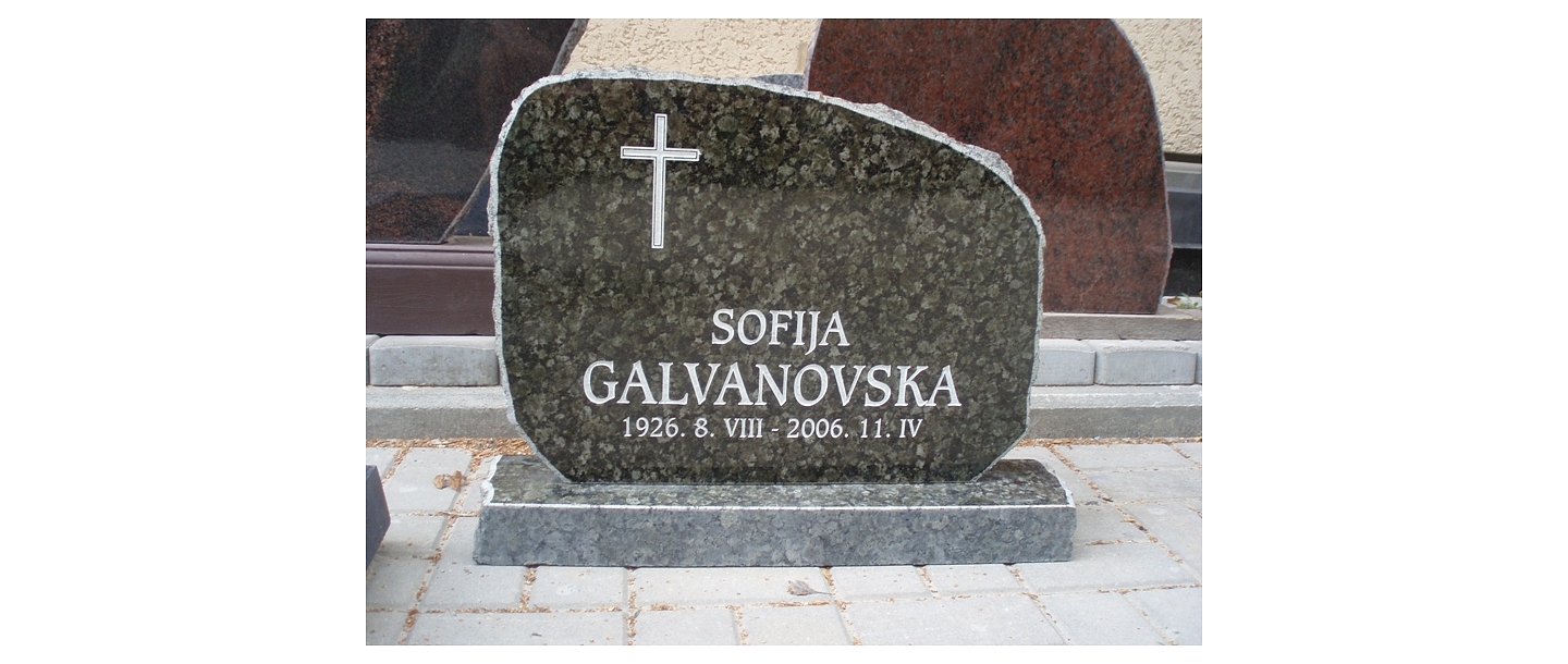 Stone processing, tombstones, grave stones