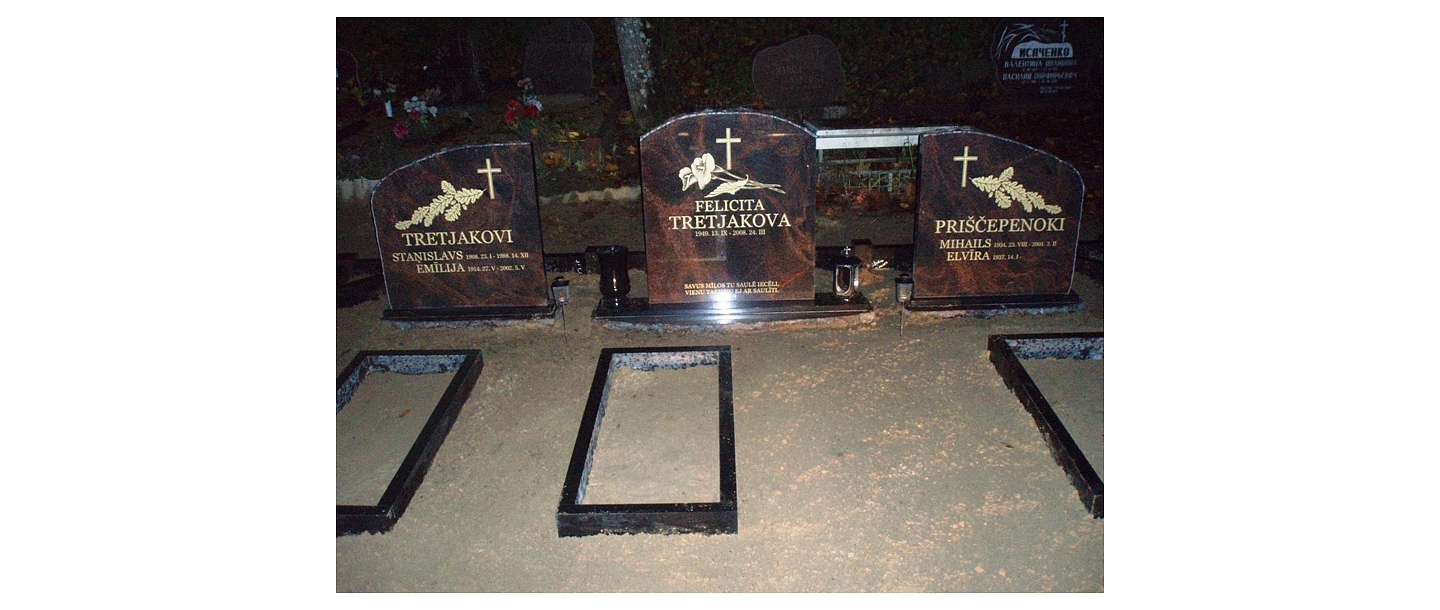 Stone processing, tombstones, grave stones