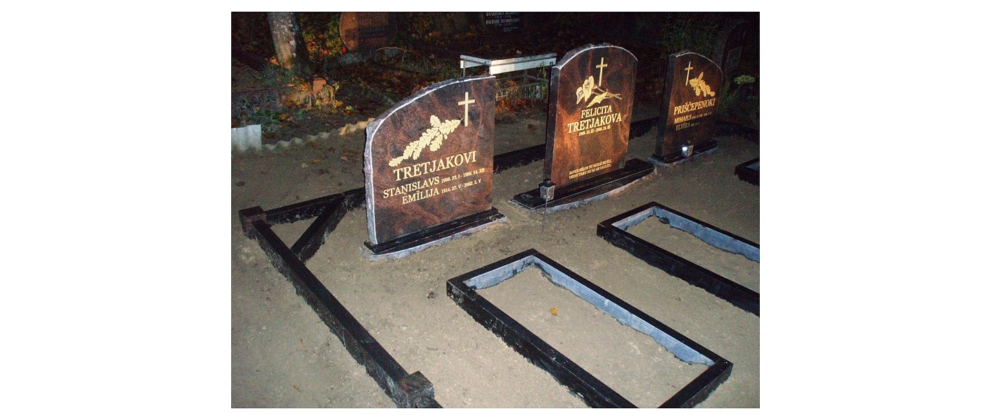 Stone processing, tombstones, grave stones