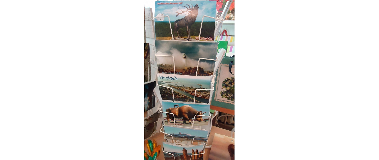 Souvenir postcards in Ventspils
