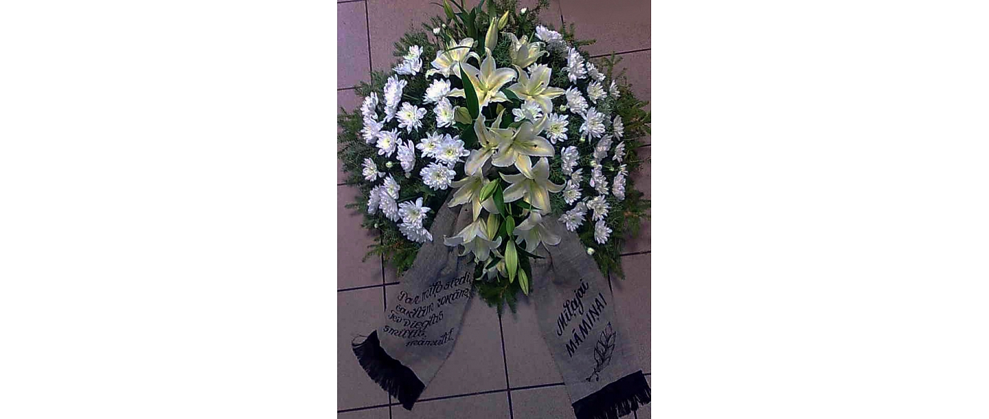 Funeral wreaths in Ogre
