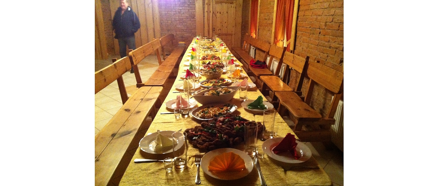 Table laying for weddings, for the funeral Saldus