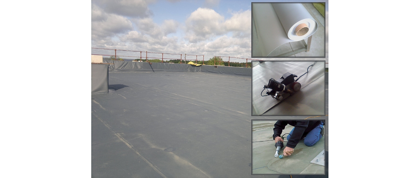 Installation of PVC membranes for roofing