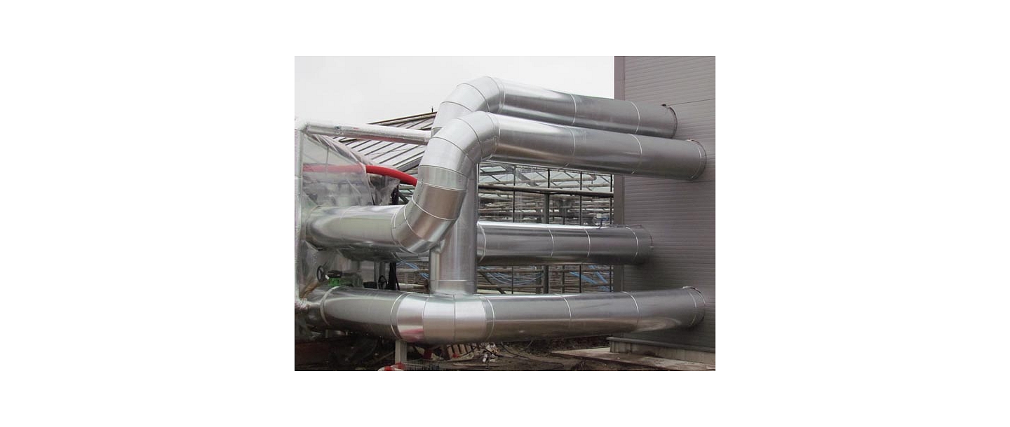 Cogeneration plant energy equipment assembly, industrial buildings