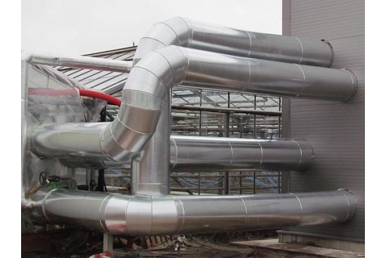 Cogeneration plant energy equipment assembly, industrial buildings