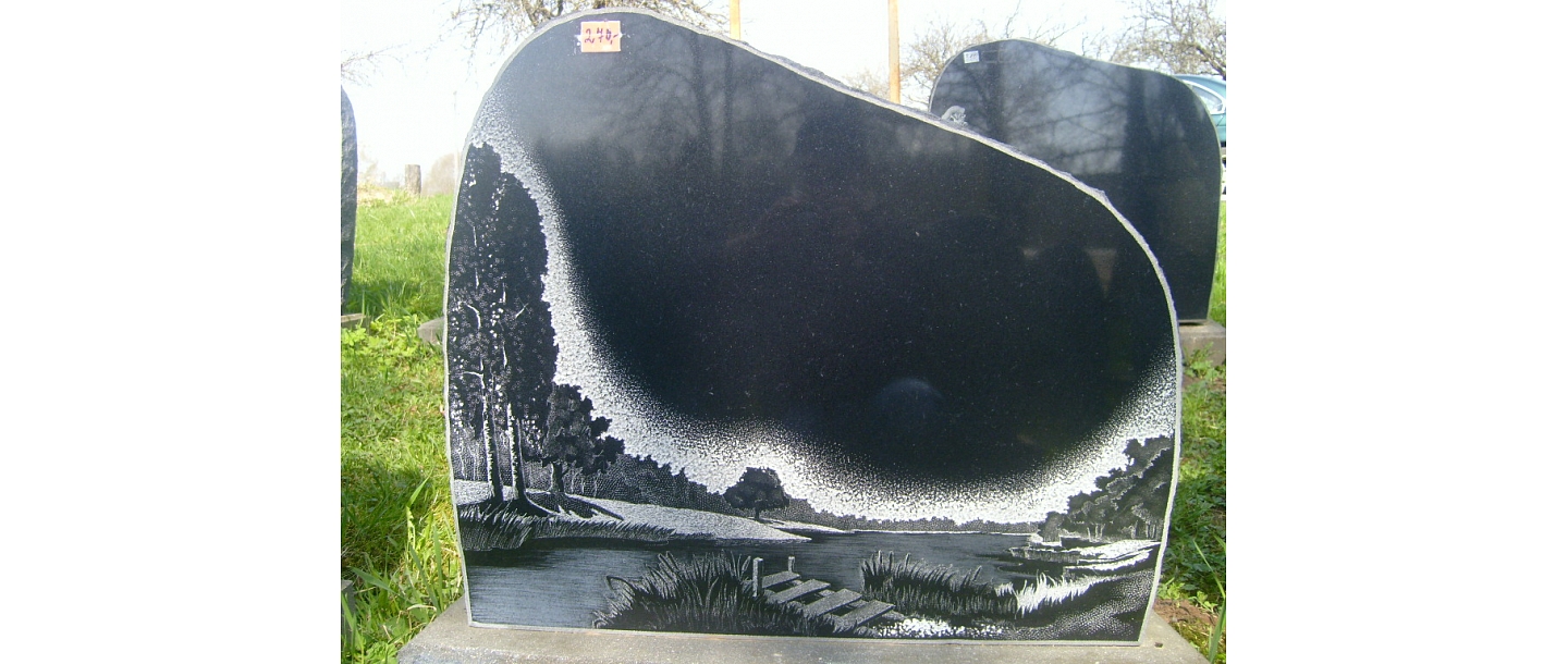 Granite grave curbs