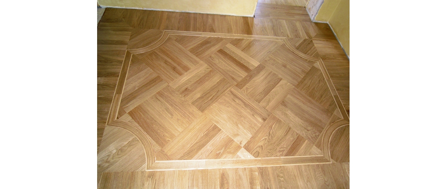 Parquet from oak and ash wood grown in Latvia