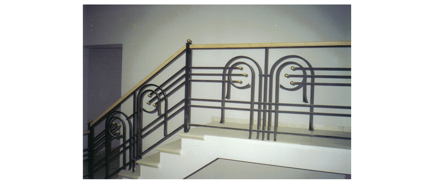 Luxurious metal stair railing