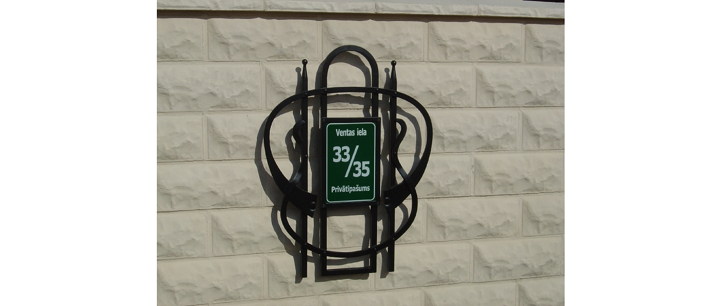 Metal forgings for house numbers