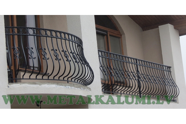 Bent metal railings