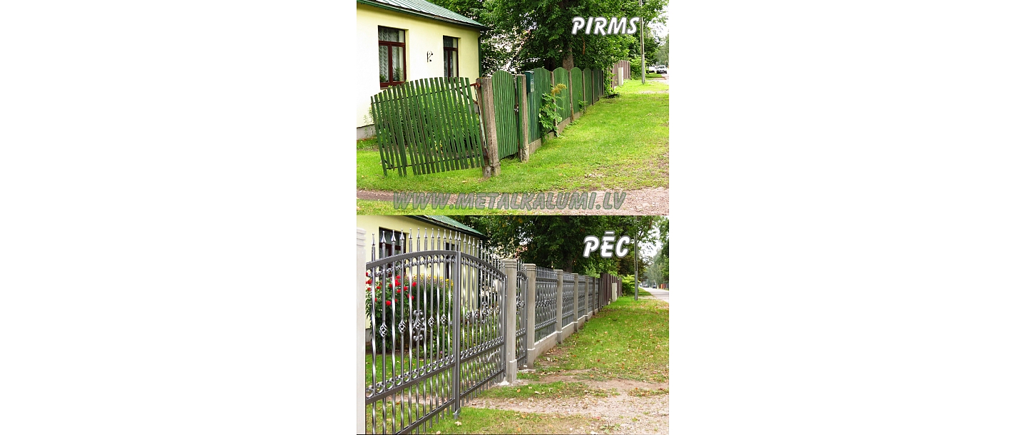 Metal fence before pec