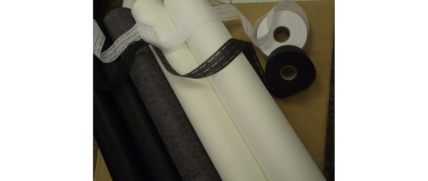 Adhesive tapes, belts, non-woven fabric, sewing accessories