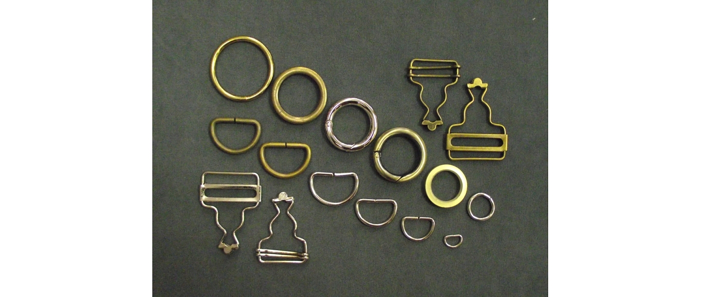 Metal fittings, rings, semi-circles, clothing repair