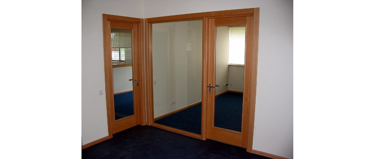 Double wooden doors