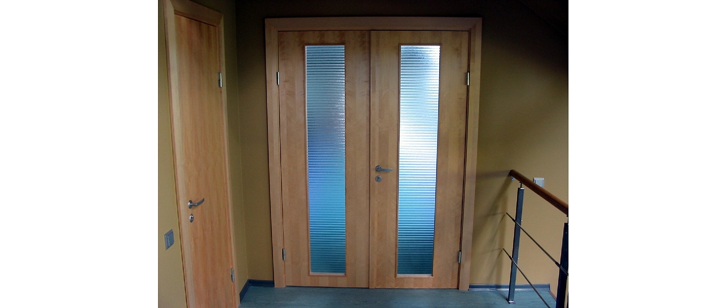 Double wooden doors